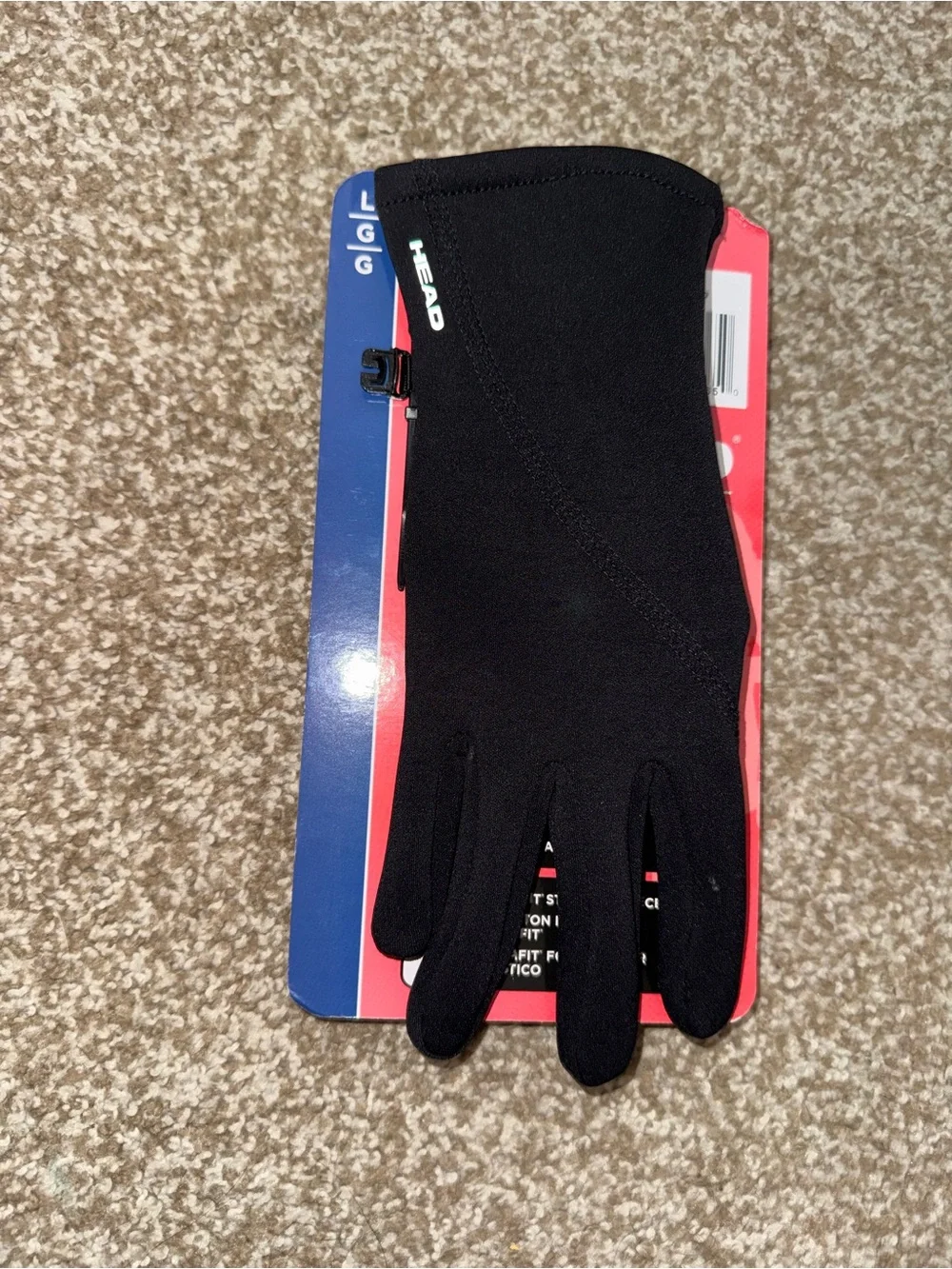 HEAD Black Touchscreen Running Gloves